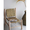 Doum Chair in Palm Leaf & Wood - Ref: 252